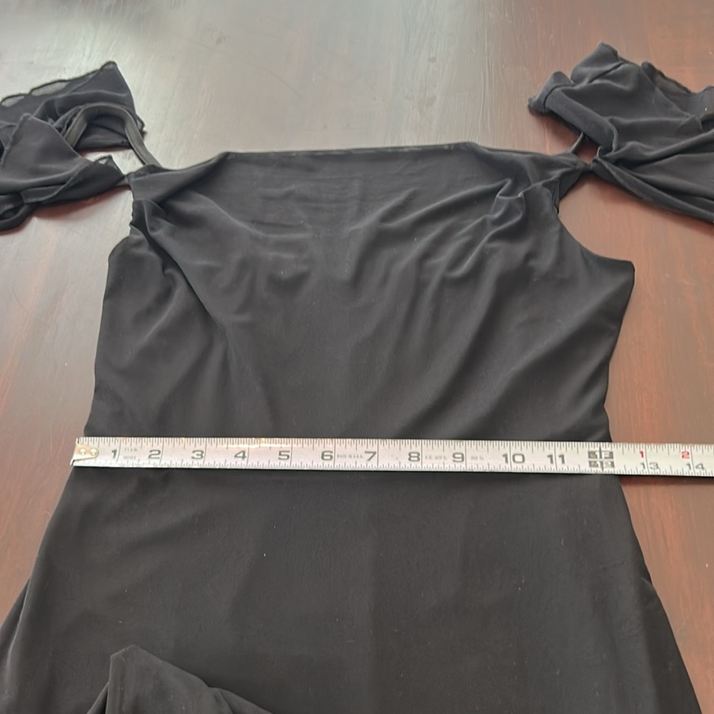 Pretty Garden Black Ruffle Bodycon Maxi Cocktail Sleeveless Dress Size S NWT - Picture 14 of 16